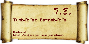 Tumbász Barnabás névjegykártya
