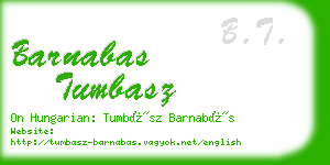 barnabas tumbasz business card